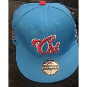 Headgear Classics Blue Chicago American Giants Fitted Hat Size 7